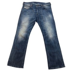 Diesel Zatiny Distressed Blue Bootcut Jeans Sz 34